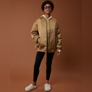 Oversized NWT Offline by Aerie Golden Brown Bronze Bomber Jacket